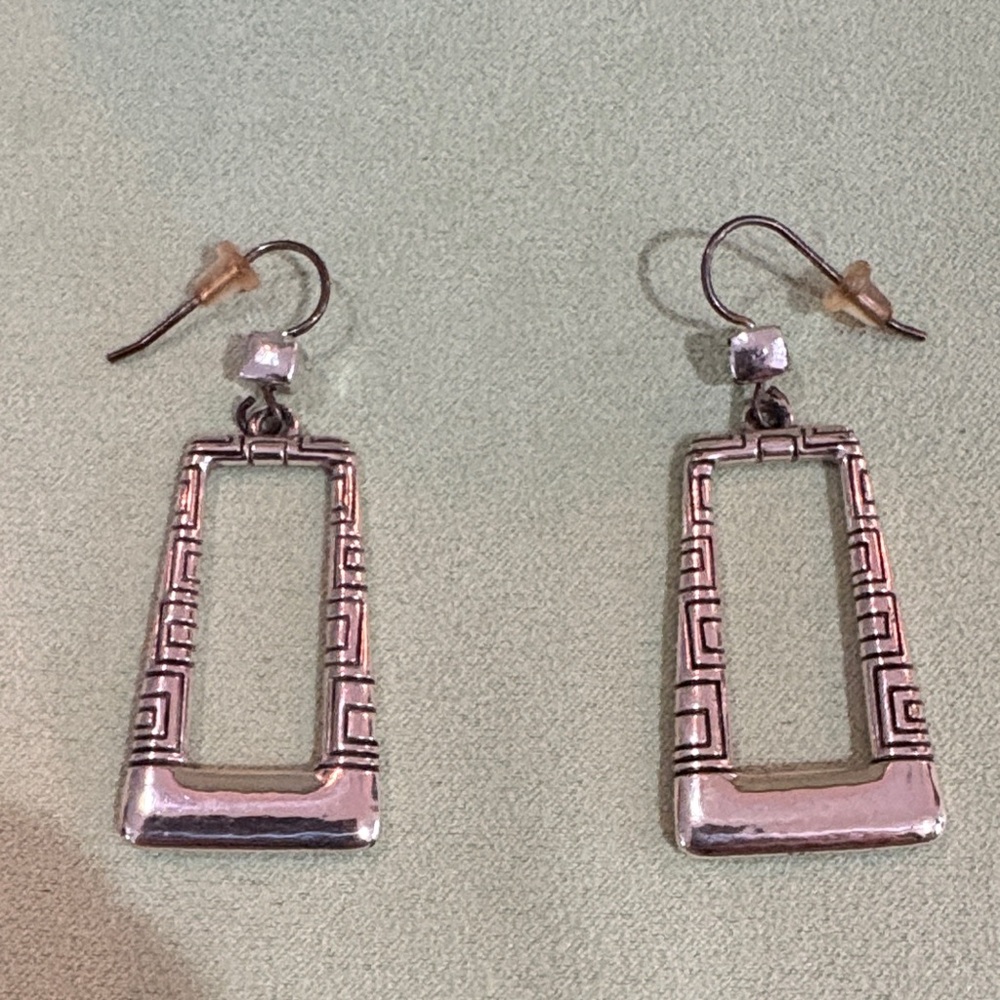 Brighton Silver Rectangular Earrings - image 1